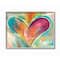 Stupell Industries Abstract Colorful Heart Gray Framed Wall Art